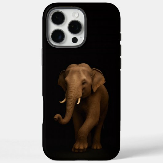 Schwarz 4 Luxe iPhone 16 Pro Max, Indischer Elefan Case-Mate iPhone Hülle (Rückseite)