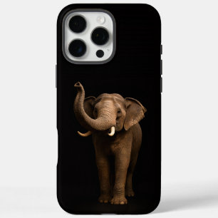 Schwarz 4 Luxe iPhone 16 Pro Max, Mächtiger Elefan Max Hülle
