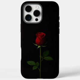 Schwarz 4 Luxe iPhone 16 Pro Max, Samtrote Rose Max Hülle