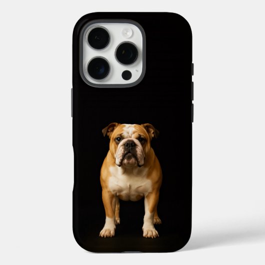 Schwarz 4 Luxe iPhone 16 Pro, Stamina Bulldog Case-Mate iPhone Hülle (Rückseite)