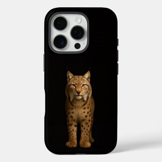 Schwarz 4 Luxe iPhone 16 Pro, Stiller Luchs Case-Mate iPhone Hülle (Rückseite)
