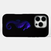 Schwarz 4 Luxe iPhone 16 Pro, Violetter Seepferdch Case-Mate iPhone Hülle (Rückseite (Horizontal))