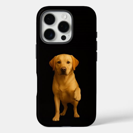 Schwarz 4 Luxe iPhone 16 Pro, Zarter Labrador Case-Mate iPhone Hülle (Rückseite)