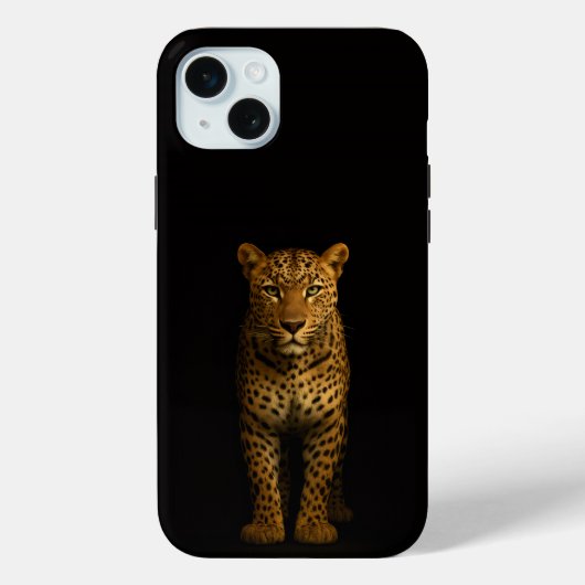 Schwarz 4 Luxe, Majestätischer Leopard iPhone 15 P Case-Mate iPhone Hülle (Rückseite)
