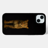 Schwarz 4 Luxe, Majestätischer Leopard iPhone 15 P Case-Mate iPhone Hülle (Rückseite (Horizontal))