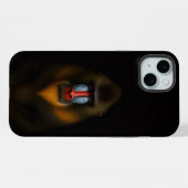 Schwarz 4 Luxe, Mandrillaffe iPhone Hülle (Rückseite (Horizontal))