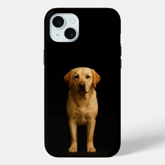 Schwarz 4 Luxe, minimalistischer Labrador iPhone 1 Case-Mate iPhone Hülle (Rückseite)