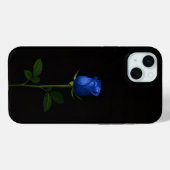 Schwarz 4 Luxe, Mitternachtsblaue Rose iPhone 15 P Case-Mate iPhone Hülle (Rückseite (Horizontal))