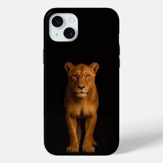 Schwarz 4 Luxe, Noble Lioness iPhone 15 Plus Case-Mate iPhone Hülle (Rückseite)