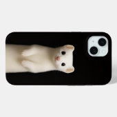 Schwarz 4 Luxe, stilvoller Hermelin iPhone 15 Plus Case-Mate iPhone Hülle (Rückseite (Horizontal))