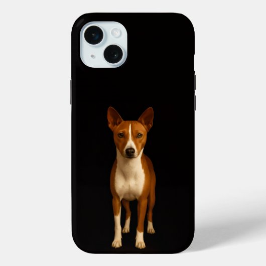 Schwarz 4 Luxus, Klassiger Basenji-Hund iPhone 15 Case-Mate iPhone Hülle (Rückseite)