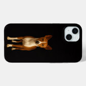Schwarz 4 Luxus, Klassiger Basenji-Hund iPhone 15 Case-Mate iPhone Hülle (Rückseite (Horizontal))