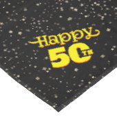 SCHWARZ 50. Geburtstag Tischdecke (Schrägansicht)