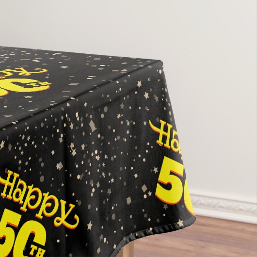 SCHWARZ 50. Geburtstag Tischdecke (Beispiel)