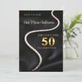 Schwarz 50 und Fabulous Einladung (Stehend Vorderseite)