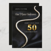Schwarz 50 und Fabulous Einladung (Vorne/Hinten)