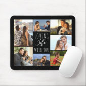 Schwarz-7-FotoCollage | Leben mit dir lieben Mousepad (Mit Mouse)