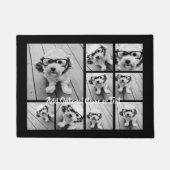 Schwarz 9 Foto Square Collage - mit Skriptweiß Fußmatte (Vorderseite)