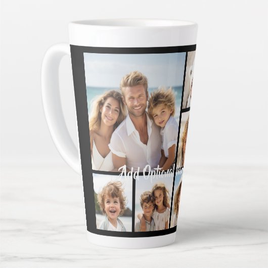 Schwarz 9 Foto Square Collage - mit Skriptweiß Milchtasse (Linke Ecke)