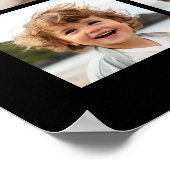 Schwarz 9 Foto Square Collage - mit Skriptweiß Poster (Ecke)