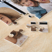 Schwarz 9 Foto Square Collage - mit Skriptweiß Puzzle (Seite)