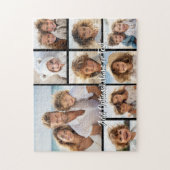 Schwarz 9 Foto Square Collage - mit Skriptweiß Puzzle (Vertikal)