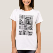Schwarz 9 Foto Square Collage - mit Skriptweiß T-Shirt (Vorderseite)