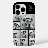 Schwarz 9 Foto Square Collage - mit weißem Namen Case-Mate iPhone Hülle (Rückseite)