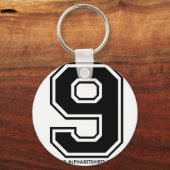 Schwarz 9 schlüsselanhänger (Vorderseite)