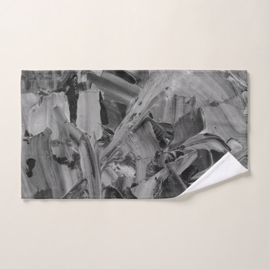 Schwarz Abstrakt Handtuch (Handtuch)