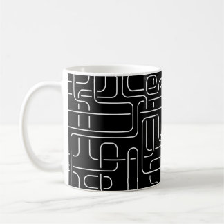 Schwarz Abstrakt Kaffeetasse