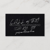 Schwarz Abstrakt Visitenkarte (Vorderseite)