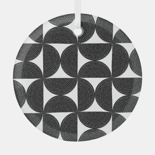 Schwarz abstrakter 60er Stil nahtlos. Ornament Aus Glas (Vorderseite)