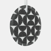 Schwarz abstrakter 60er Stil nahtlos. Ornament Aus Glas (Vorderseite Rechts)