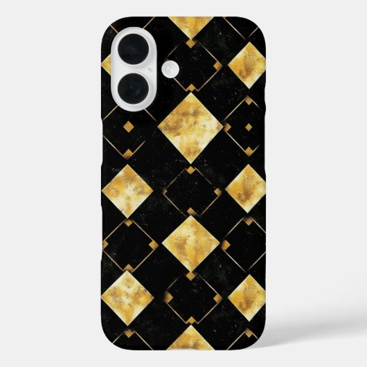 Schwarz-Abstraktes Muster Case-Mate iPhone Hülle (Rückseite)