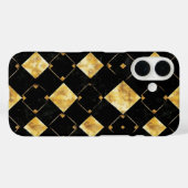 Schwarz-Abstraktes Muster Case-Mate iPhone Hülle (Rückseite (Horizontal))