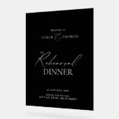 Schwarz-Acryl-Probe-Dinner Begrüßungszeichen Acrylschild (Winkel)