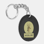 Schwarz-Acrylic-Schlüsselanhänger Schlüsselanhänger (Vorderseite links)