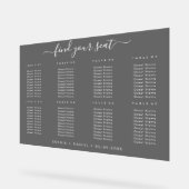 Schwarz-Acryltisch-Sitzkarte für Hochzeiten Acrylschild (Winkel)