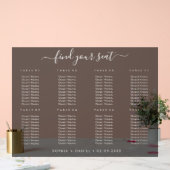 Schwarz-Acryltisch-Sitzkarte für Hochzeiten Acrylschild (Hochzeit)