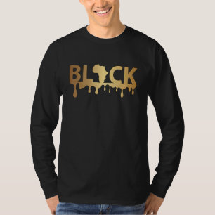 Schwarz-Afrika-Karte T-Shirt