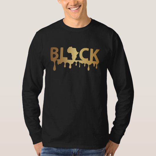 Schwarz-Afrika-Karte T-Shirt (Vorderseite)