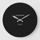 Schwarz-Akryllische Chalkboard-Klassenzimmer Große Wanduhr (Vorderseite)