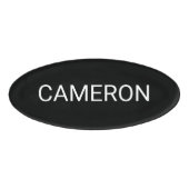 Schwarz-Akryloval Name Markierung Magnetisch Beruf Namenschild (Vorderseite)