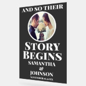 Schwarz-Akrylstory beginnt Hochzeitssymbol Acrylschild (Winkel)