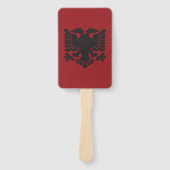 Schwarz-Albanischer Adlerfan Fächer (Vorderseite)