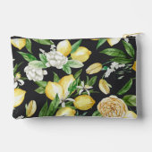 Schwarz | Amalfi Küste Lemon Blossom Personalisier Zubehörtasche (Rückseite)