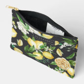 Schwarz | Amalfi Küste Lemon Blossom Personalisier Zubehörtasche (Offen)