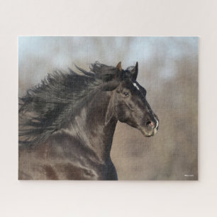 Schwarz-Andalusischer Headshot Mane Flows Puzzle