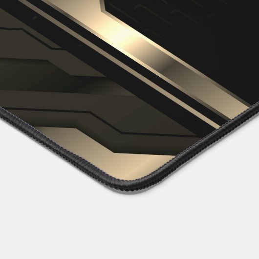 Schwarz-Antike Silver Gaming Hintergrund Schreibtischunterlage (Ecke)